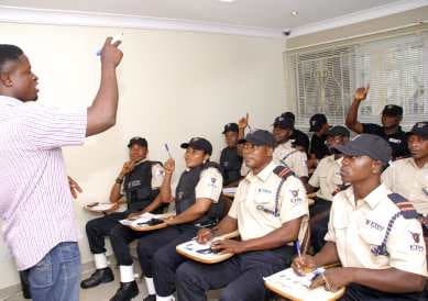 ETPO Security officers in a training session
